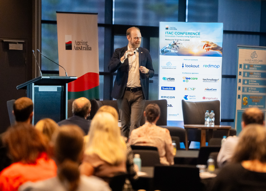 Ageing Australia CEO Tom Symondson speaking at the ITAC Conference 2025