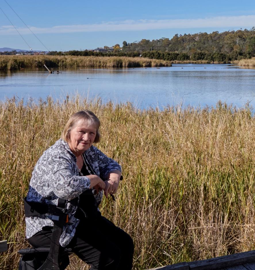 Annette Doran enjoys visits to the scenic Tamar Wetlands in Northern Tasmania nearby the Cadorna House